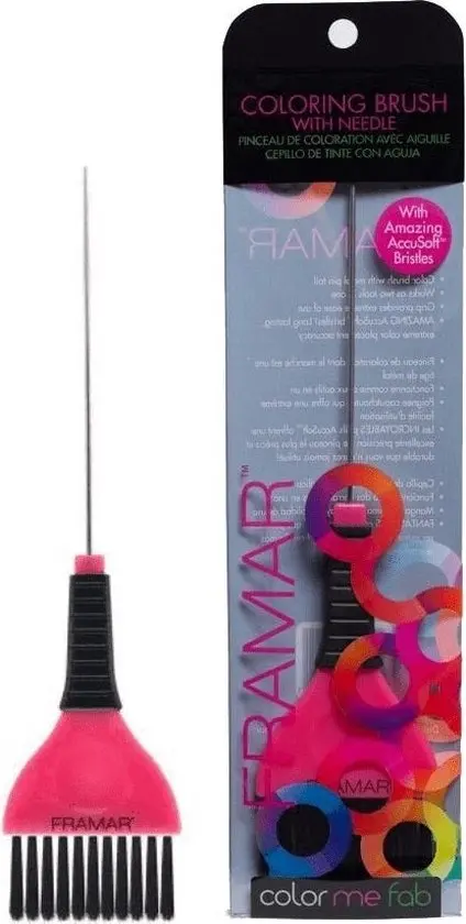 Framar Coloring Brush with Needle - Pink