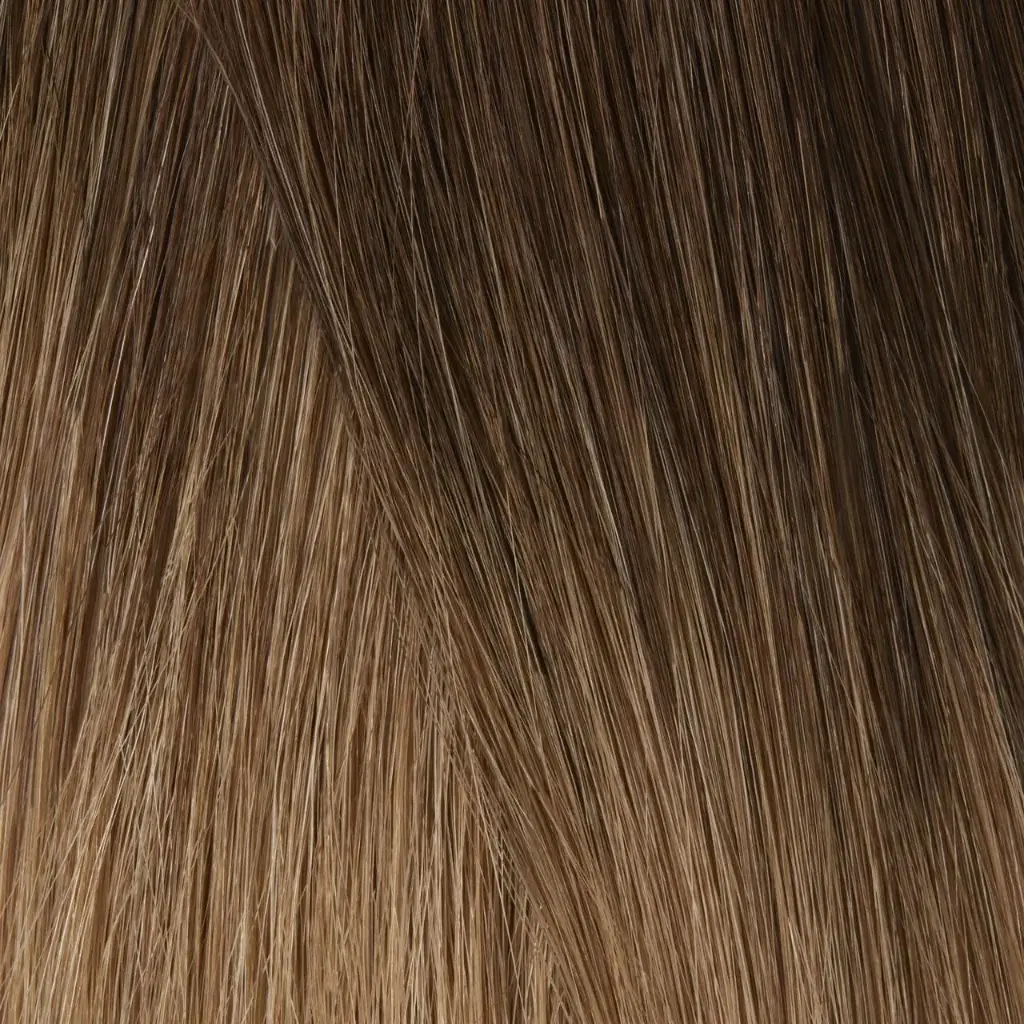 Showpony 45-50cm (20") Skin Weft Tape Extensions - Ombre - 4N-8G Warm Coffee Melt