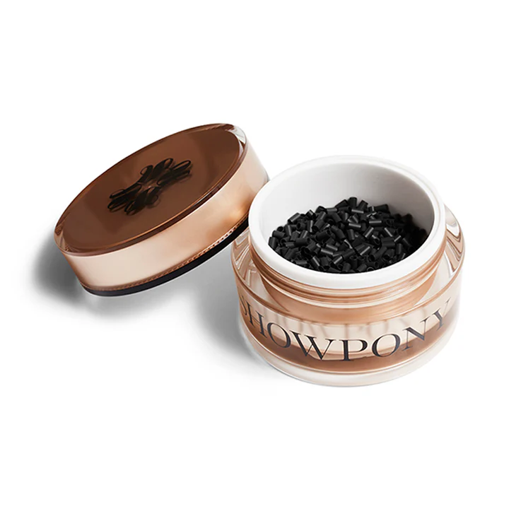 Showpony Mini Micro Beads - Black / 1000 JAR
