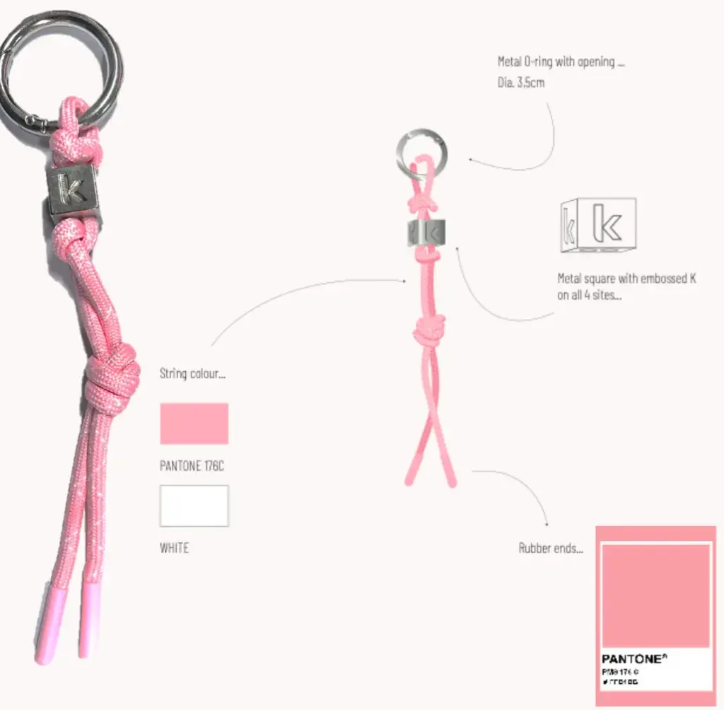 Porte-clés string Kevin.Murphy - Rose