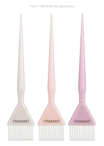 [HB-TTS-GDO] Framar Triple Threat Brush Set - Donut glacé