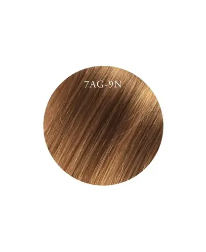 [715059] Showpony 30-35cm (14") Rallonges à ruban mince - 7AG-9N Dark Bronde Highlight