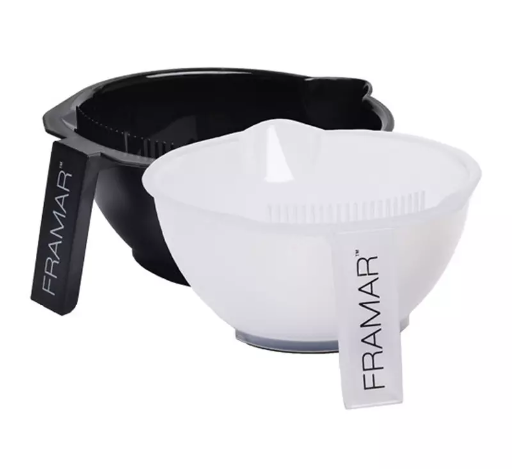 [CB-2PK] Framar 2-Pack Coloring Bowls Black & Clear