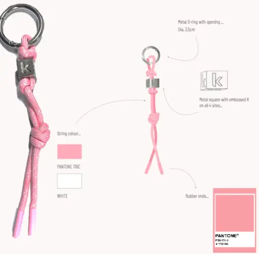 [KMUM63247] Kevin.Murphy String Keychain - Pink