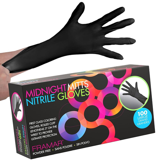 [GLV-MM-MED] Framar Midnight Mitts Nitrile Gloves - Medium