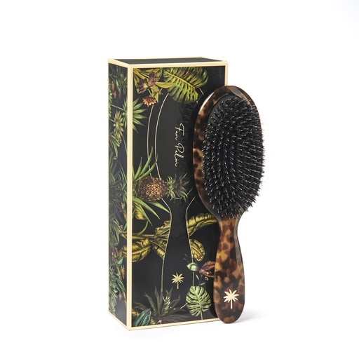 [7924] Fan Palm Boar- & Nylon Brush Turtle - Medium